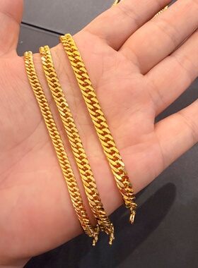 古马素金加长60cm锁骨链