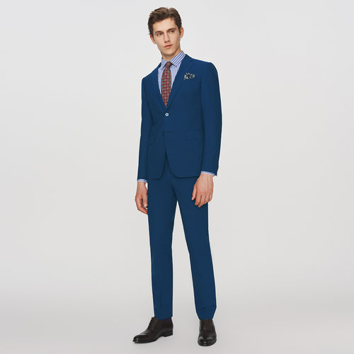 乔顿男绵羊毛西服潮流商务正装净色职业上班西服外套男2025秋冬 - 图2