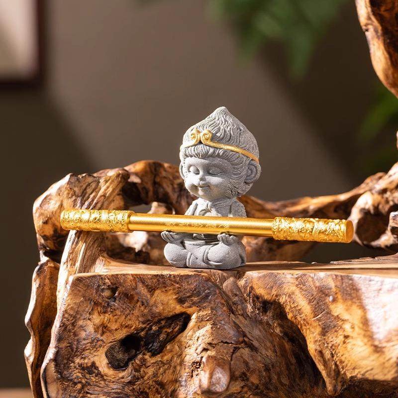 朱炳仁铜 如意金箍笔套装礼盒铜笔齐天大圣笔架摆件悟空金箍棒,淘宝优惠券,粉丝福利购,淘宝优惠卷