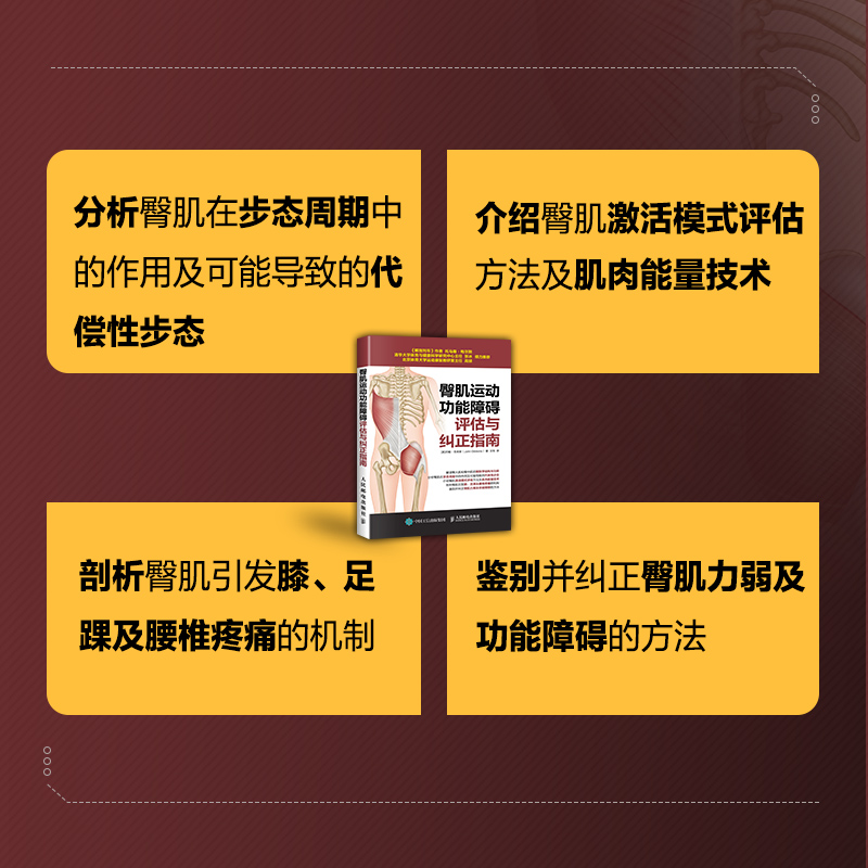 臀肌运动功能障碍评估与纠正指南 健身教练书籍培训教程 运动解剖学运动训练学 运动康复书籍肌筋膜松解术 康复训练指导书 - 图2