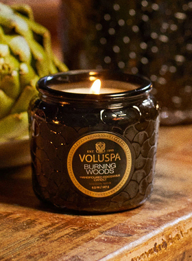 voluspa小浮雕玻璃杯香薰蜡烛