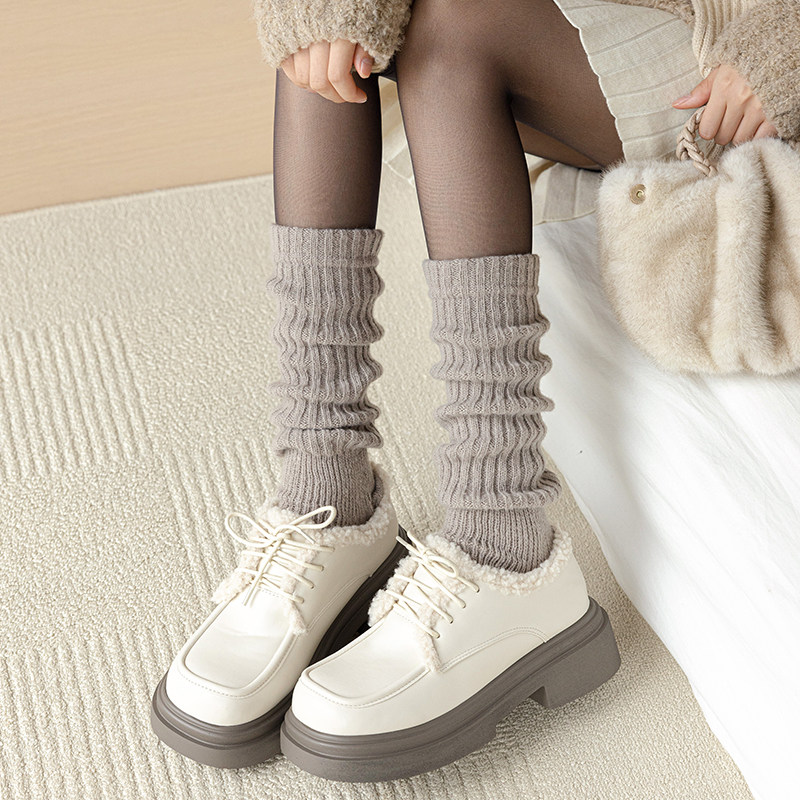 日系堆堆袜套踩脚秋冬袜子女长筒袜针织白色小腿套显瘦春秋jk长袜,淘宝优惠券,粉丝福利购,淘宝优惠卷