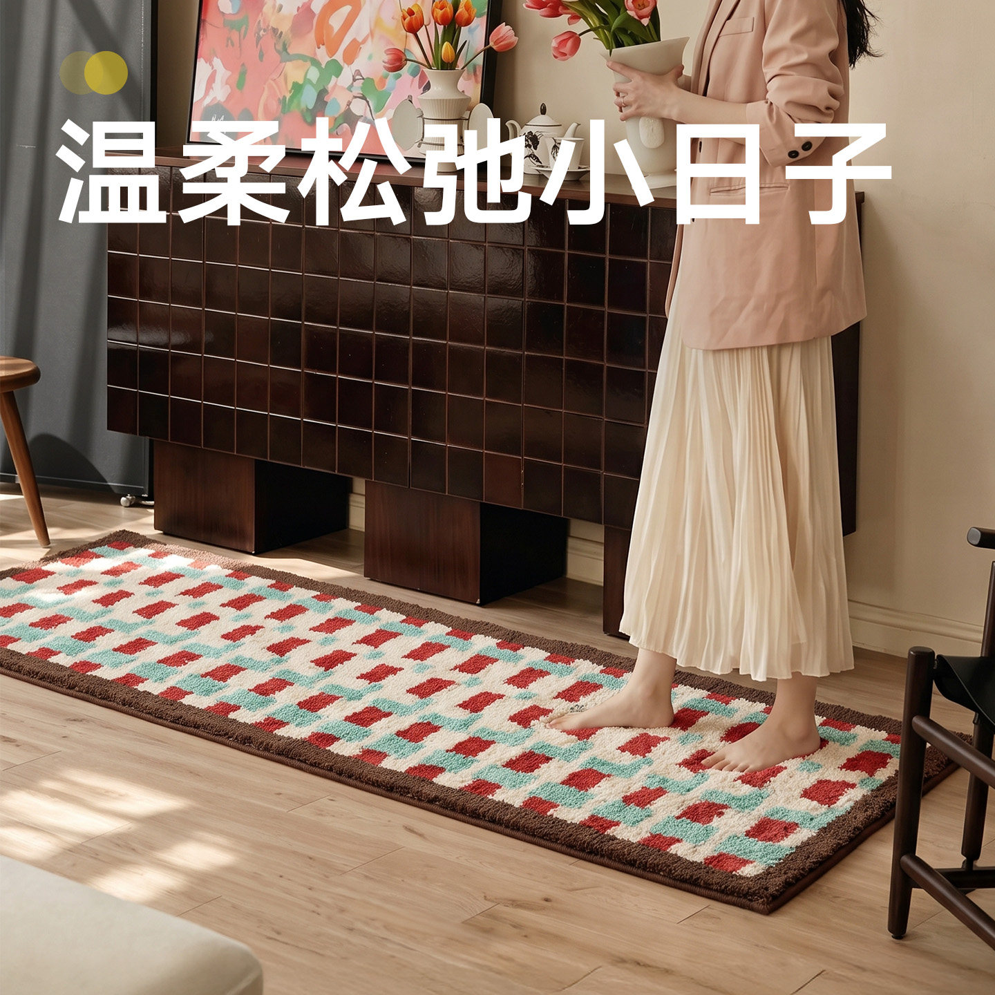 Dajiang bedside blanket thickened bedroom strip floor mat