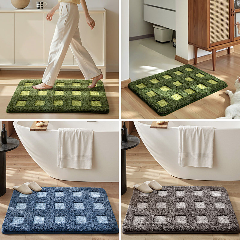 大江地垫卫生间门口吸水脚垫复古风卫浴防滑垫洗手台浴室速干地毯,淘宝优惠券,粉丝福利购,淘宝优惠卷