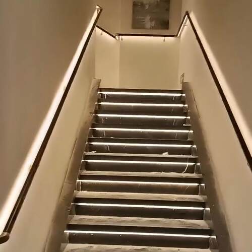 人体感应灯光扶手语音智能控制楼梯走廊老人拉手把手养老院无障碍 - 图0