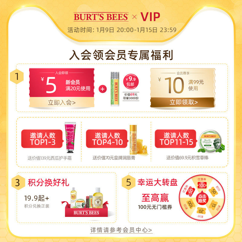 美国伯特小蜜蜂皇牌保湿滋润润唇膏 伯特小蜜蜂海外唇膏/口红