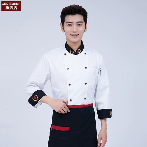 Шеф -повара рабочая одежда мужская короткая кафетерий упорно трудна -Выполнить высокий западный кухонный отель кухня Hot Pot Restaurant Restor