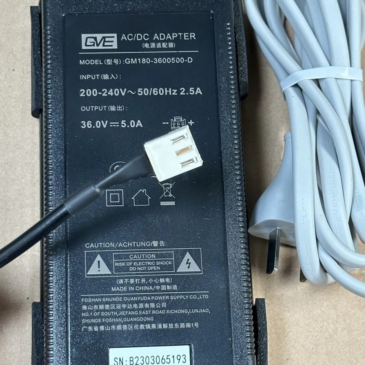 云米净水器电源适配器GM180-3600500-D冠宇达36V5A端子口三孔通用 - 图2
