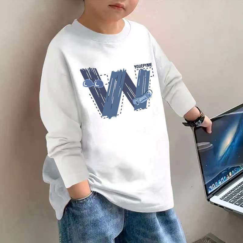 春季长袖纯棉打底衫男童装潮流圆领休闲炸街内搭薄款春装上衣童装,淘宝优惠券,粉丝福利购,淘宝优惠卷