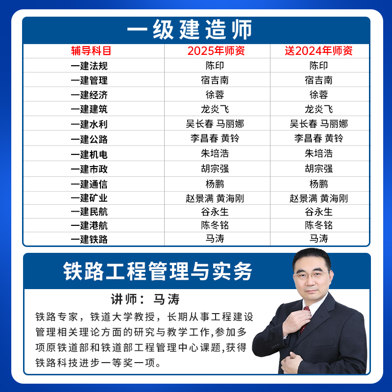 嗨学2025一建铁路实务网课一级建造师官方教材课程谷永生课件题库