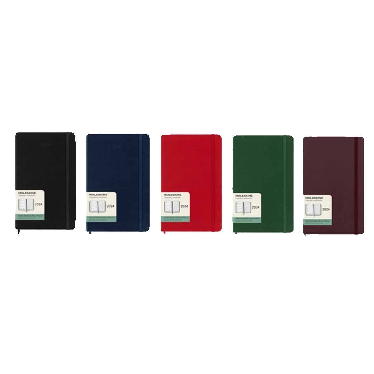 正品Moleskine2024年WEEKLY DIARY12个月周记本日程本手账计划-图3