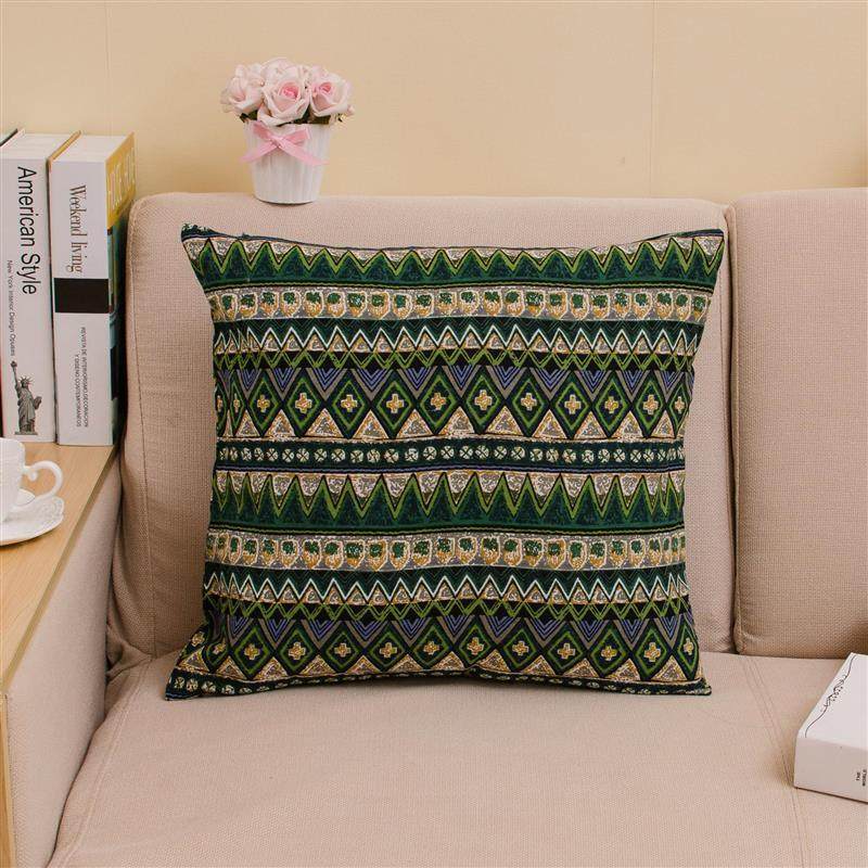 波西米亚民族风棉麻抱枕套红蓝绿条纹靠枕套家居软饰腰枕云南复古,淘宝优惠券,粉丝福利购,淘宝优惠卷