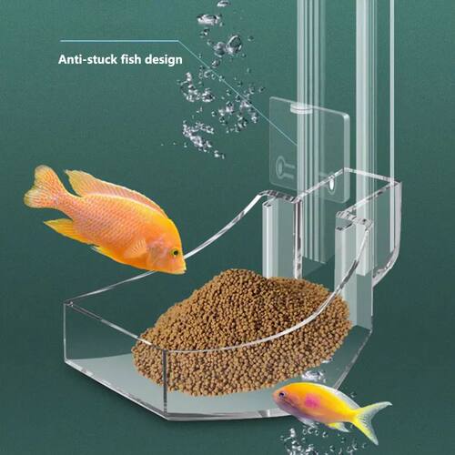 Aquarium Acrylic Feeding tube Anti-stuck fish design Transpa - 图1