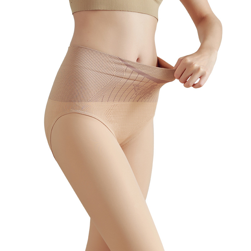 高腰花仙子水光黑丝黑透肤光腿加绒秋冬裸感瘦腿一体打底连裤 - 图3