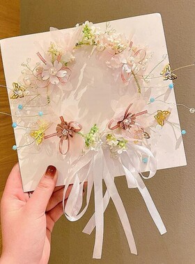 仙女风森系花环皇冠发箍女童