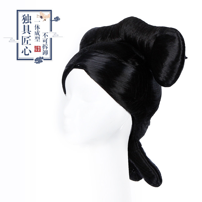 苏州原创古装女士清朝发套清代宫廷假发延禧格格旗头 头套式 头饰