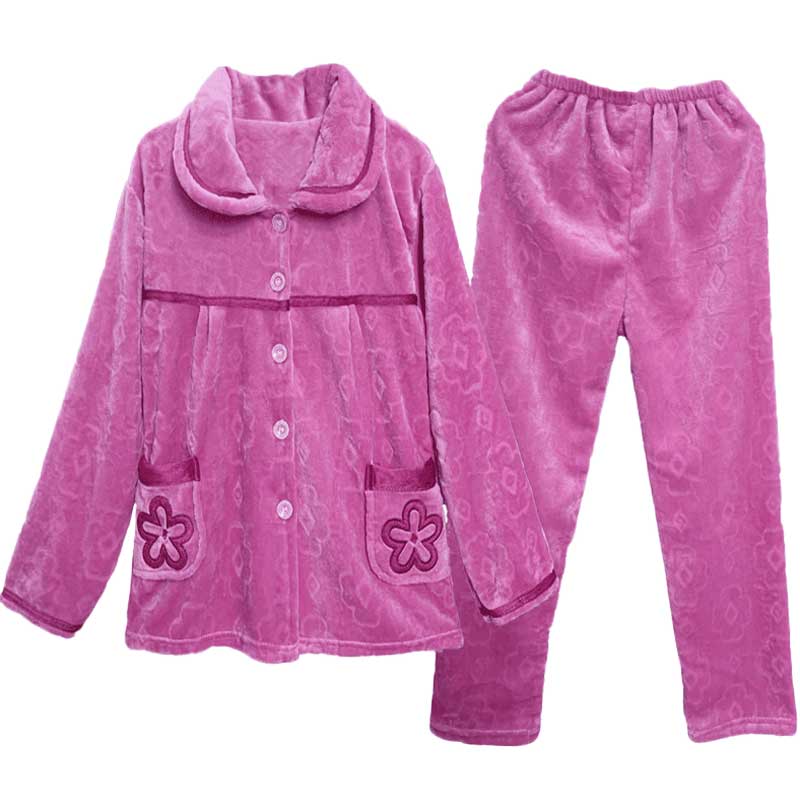 秋冬季加厚珊瑚绒睡衣女士长袖开衫可爱卡通法兰绒家居服韩版套装,淘宝优惠券,粉丝福利购,淘宝优惠卷