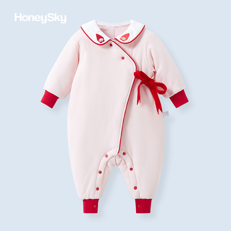 honeysky新生纯棉冬装可爱宝宝哈衣 honeysky连身衣/爬服/哈衣