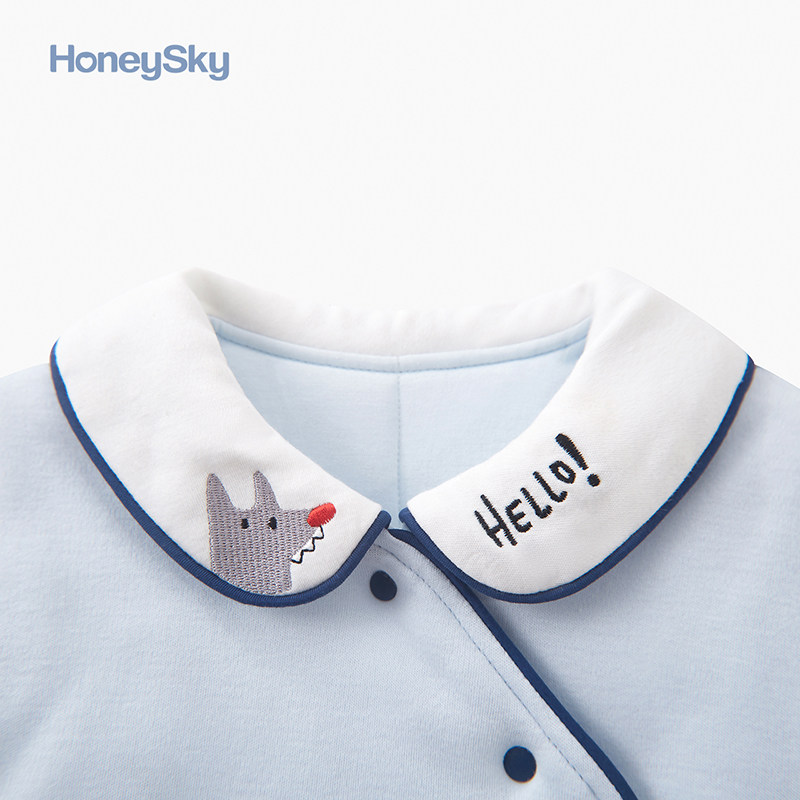 honeysky新生纯棉冬装可爱宝宝哈衣 honeysky连身衣/爬服/哈衣