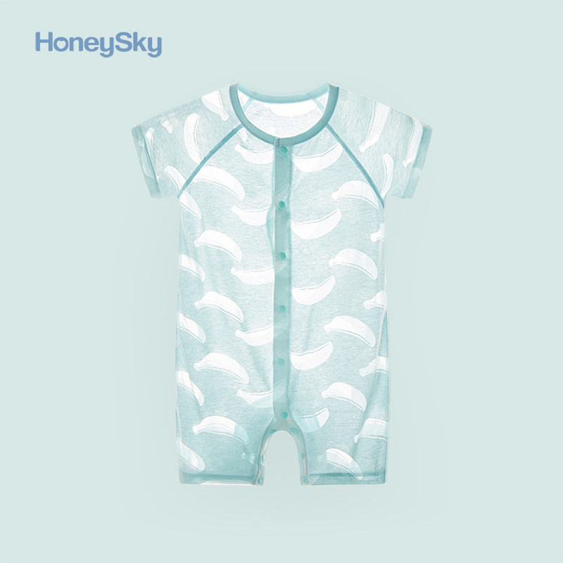 honeysky新生儿夏天初生宝宝哈衣 honeysky连身衣/爬服/哈衣