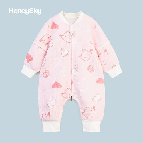 Детский осенний спальный мешок, милый съёмный хлопковый пуховик