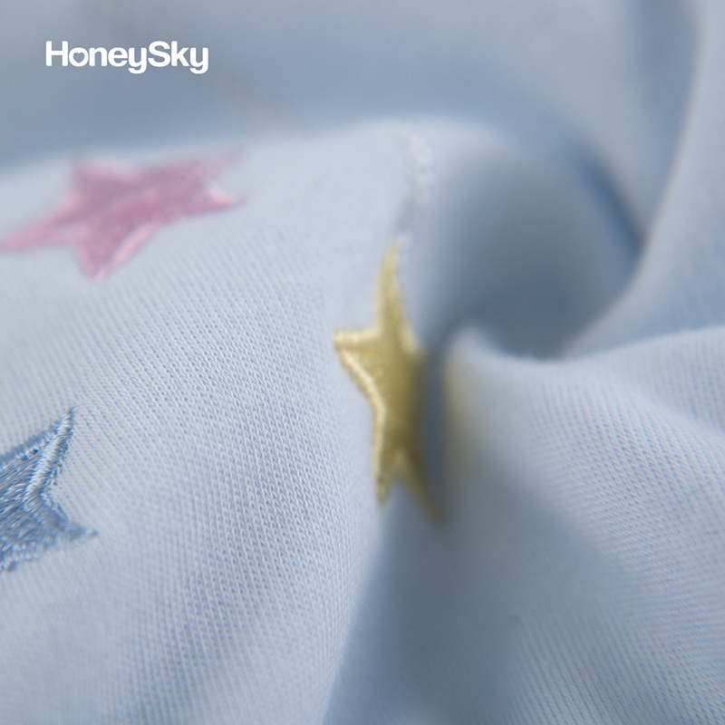 honeysky婴儿衣服秋冬翻领初生哈衣 honeysky连身衣/爬服/哈衣