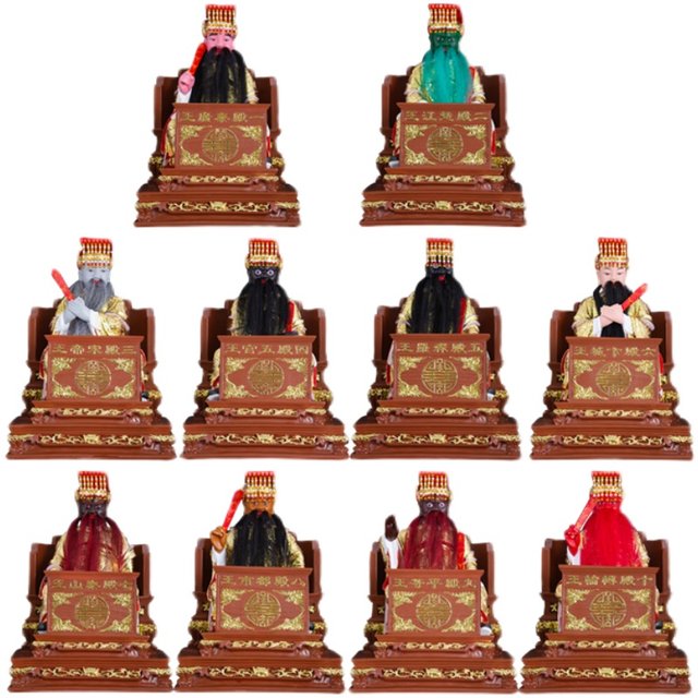 Ten Halls of Hell Taoist House God Statue Desktop Ornament