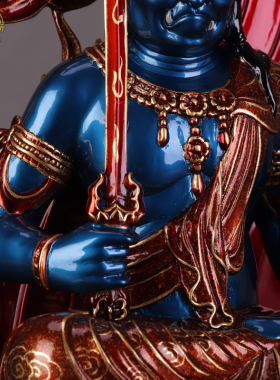 纯铜属鸡供奉不动尊菩萨彩绘佛像