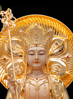 纯铜全堂佛像观音释迦佛家用摆件