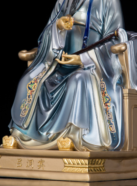 吕洞宾铜吕祖八仙过海彩绘佛像