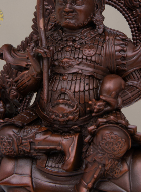 财宝天王佛像财神摆件纯铜工艺品