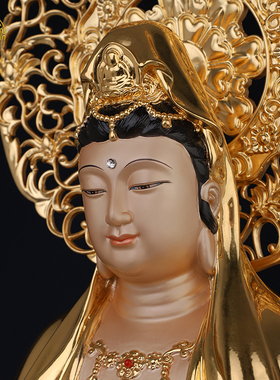 西方三圣佛像铜像佛堂纯铜