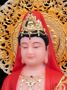 西方三圣佛像闽金缕纹供奉摆件