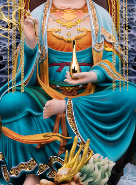 观世音菩萨佛像纯铜中式供奉家用