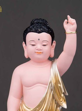树脂中式寺庙客厅浴佛太子佛像