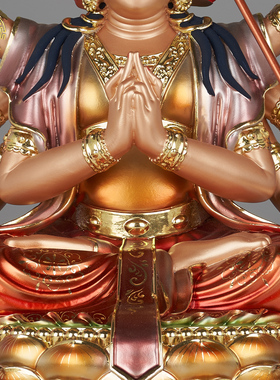 树脂金缕彩斗姆星君神像客厅摆件