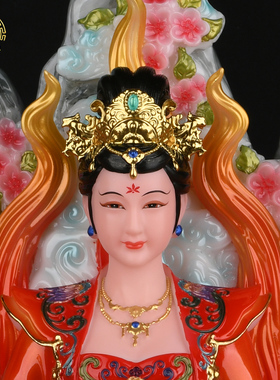 汉白玉九尾狐娘娘像供奉堂口摆件