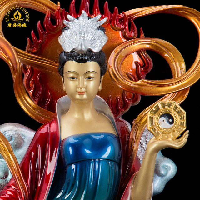 Mother of God worship temple ornaments pure copper Buddha statue