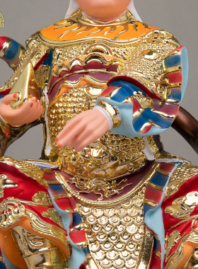 华光大帝神像树脂金缕彩客厅摆件