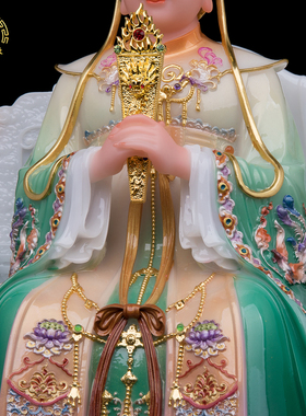 后土娘娘神像汉白玉古雅家居摆件