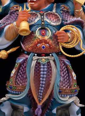 天蓬元帅神像汉白玉中式客厅摆件