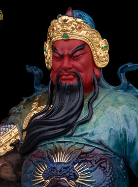 铜关公关二爷关帝圣君神像客厅