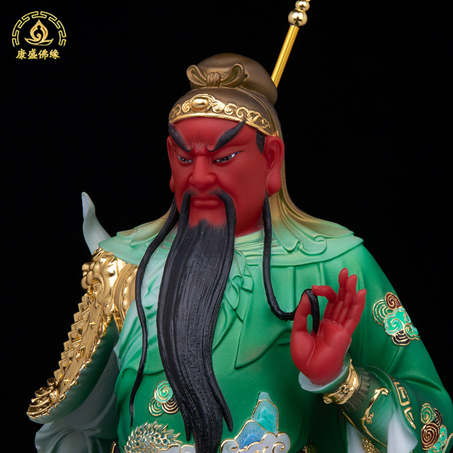 Guan Gong Statue White Marble Lucky Chinese Shop Decoration