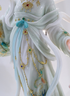 嫦娥仙子神像汉白玉客厅桌面摆件