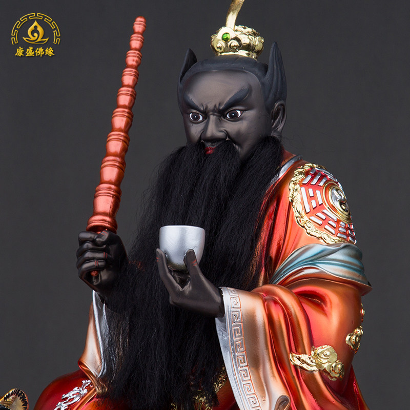 张天师神像骑虎张道陵正一派道家祖师爷人物供奉风水摆件树脂彩绘_虎窝淘