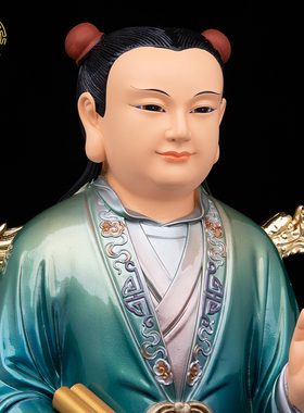 三茅真君佛像树脂中式客厅摆件