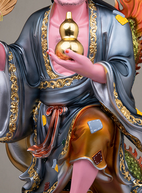 活佛济公佛像树脂金缕彩供奉摆件
