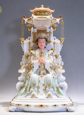 宝盖妈祖娘娘神像供奉湄洲岛摆件