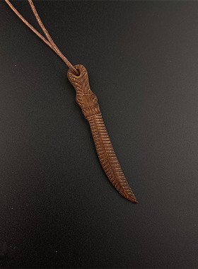 赵丽颖纯手工雕刻实木吊坠同款