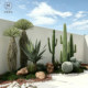 Simulated sand plant landscaping desert style indoor landscape